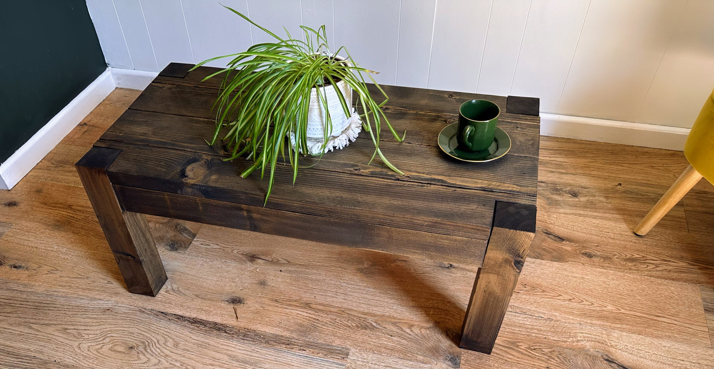 rustic coffee table timber legs