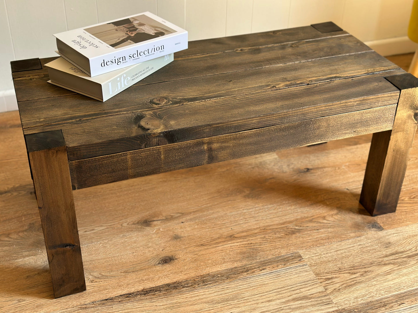 rustic coffee table timber legs