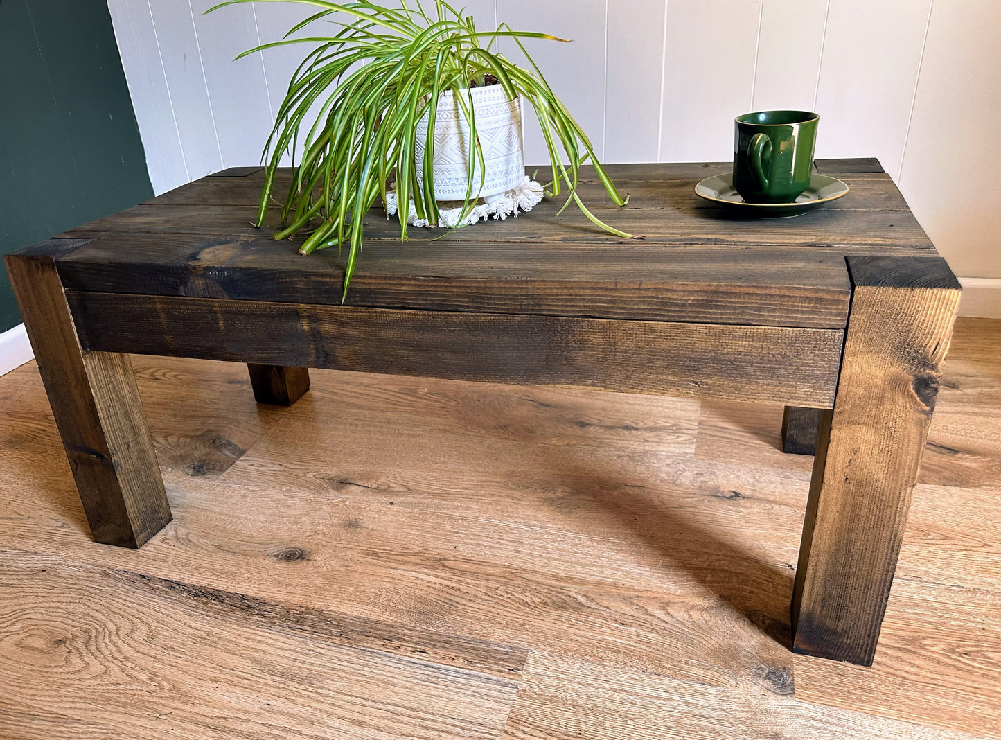 rustic coffee table timber legs