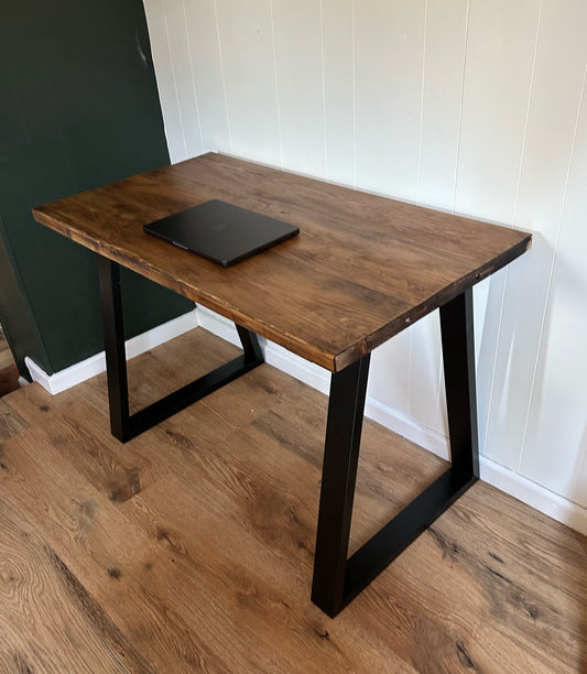 rustic timber desk