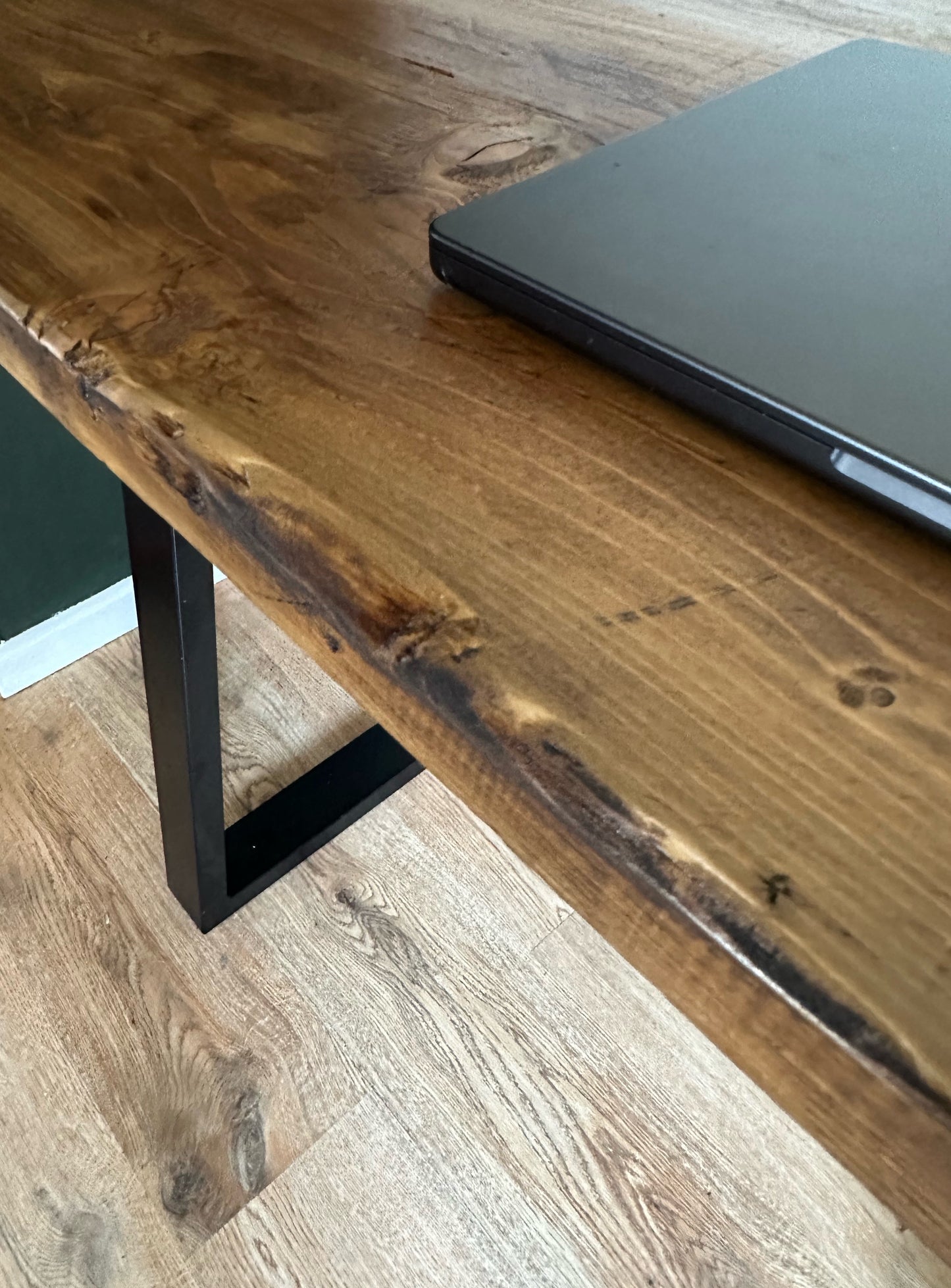 rustic timber desk