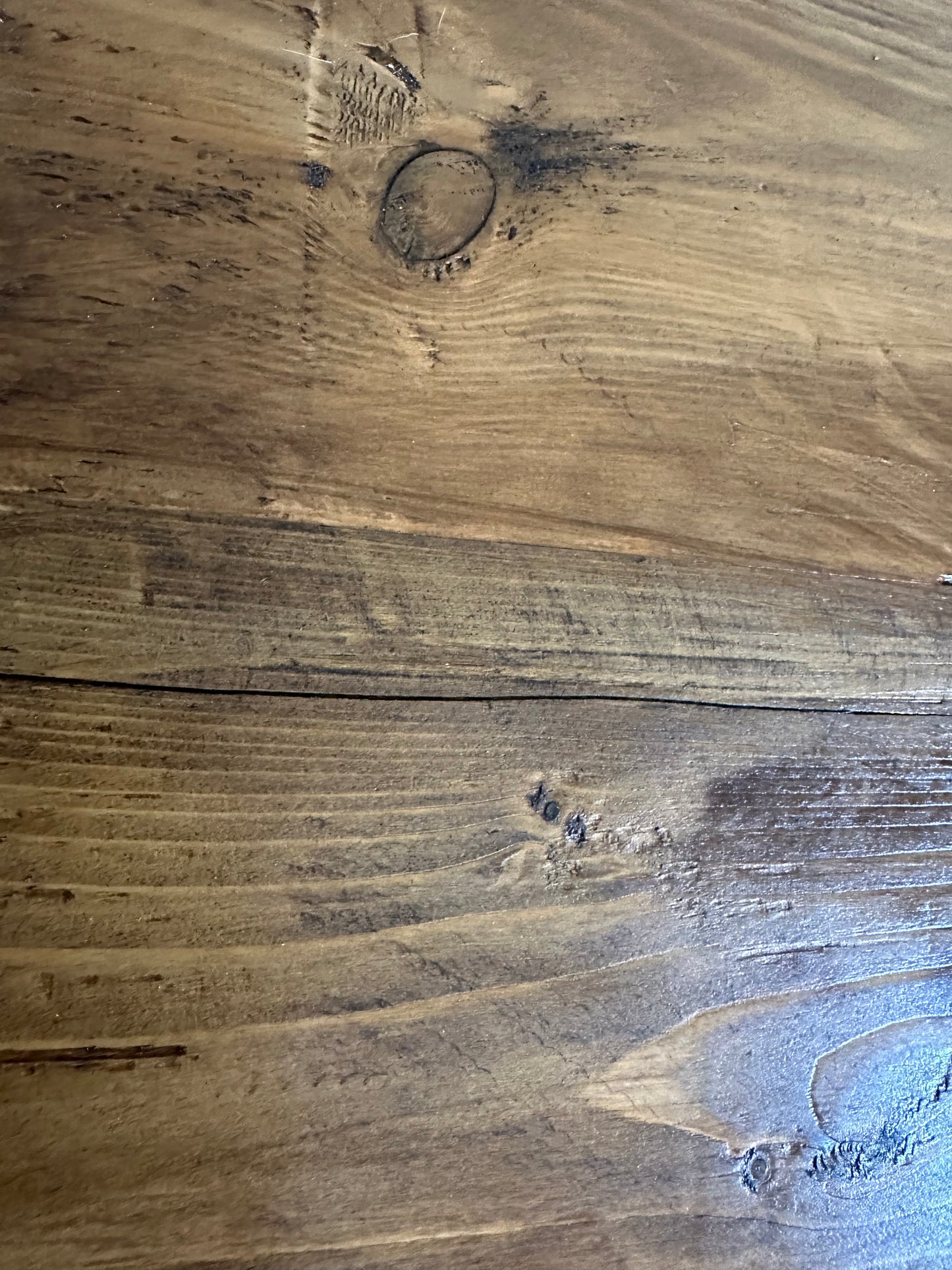 rustic timber desk