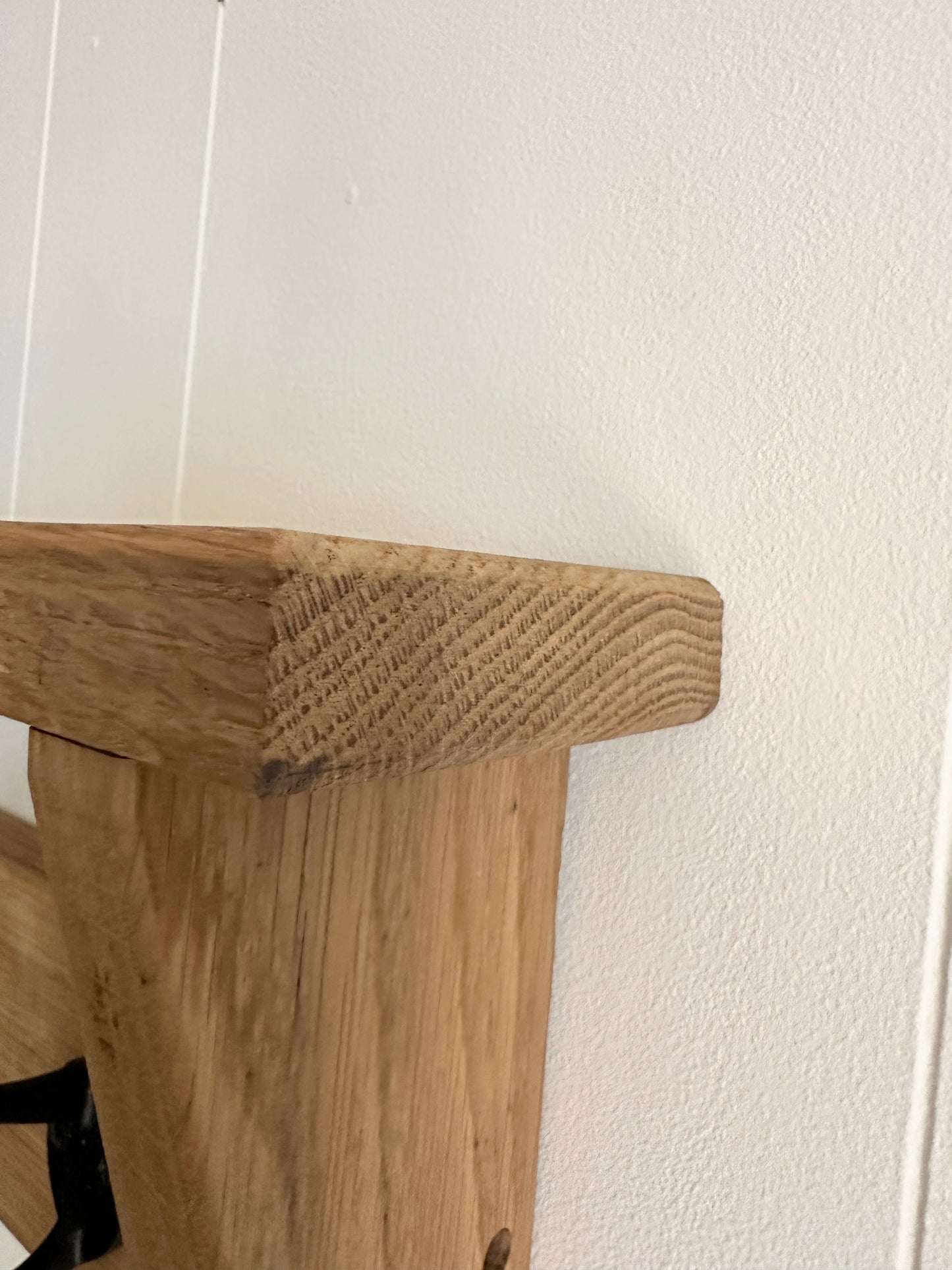 oak coat hook with shelf